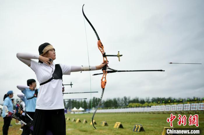 天津北辰区拉开帷幕的2024年全国射箭U14／U16锦标